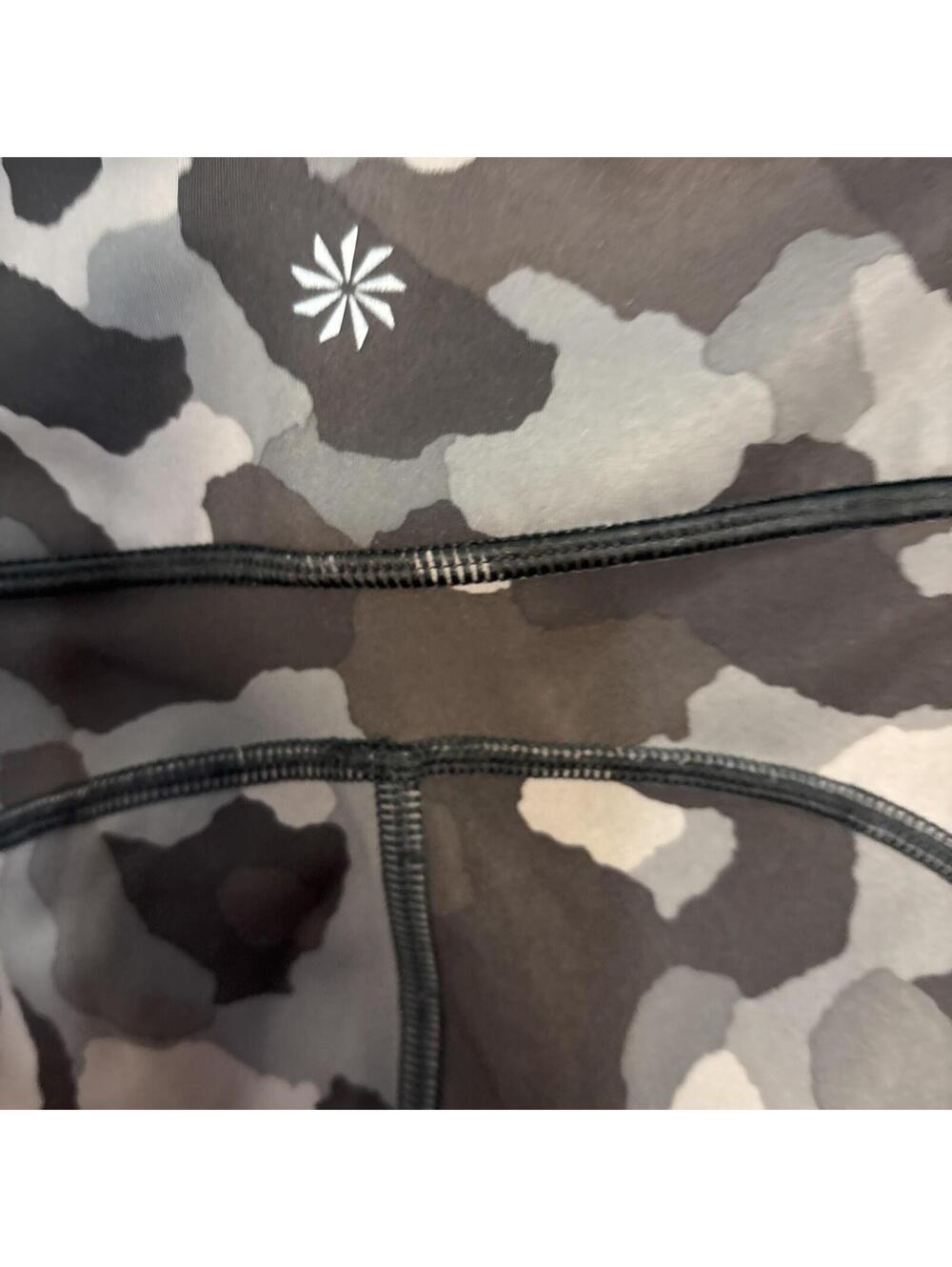 Athleta Lightning Camo 7/8 Tight Leggings XXS Gray Black High Rise Pockets - Picture 6 of 12